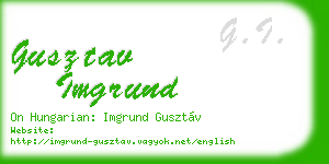 gusztav imgrund business card