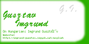 gusztav imgrund business card